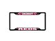 License Plate Frame with Cincinnati Reds Logo; Black and Red (Universal; Some Adaptation May Be Required)