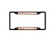 License Plate Frame with Clemson University Logo; Black and Orange (Universal; Some Adaptation May Be Required)