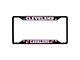 License Plate Frame with Cleveland Cavaliers Logo; Black and Chrome (Universal; Some Adaptation May Be Required)