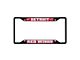 License Plate Frame with Detroit Red Wings Logo; Black and Red (Universal; Some Adaptation May Be Required)