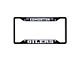 License Plate Frame with Edmonton Oilers Logo; Black and Navy (Universal; Some Adaptation May Be Required)