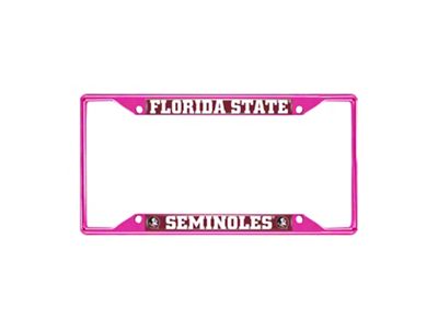 License Plate Frame with Florida State; Pink (Universal; Some Adaptation May Be Required)