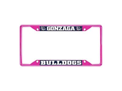 License Plate Frame with Gonzaga; Pink (Universal; Some Adaptation May Be Required)