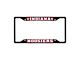 License Plate Frame with Indiana University Logo; Black and Crimson (Universal; Some Adaptation May Be Required)