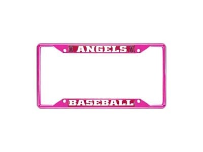 License Plate Frame with Los Angeles Angels; Pink (Universal; Some Adaptation May Be Required)