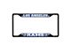 License Plate Frame with Los Angeles Rams Logo; Black and Blue (Universal; Some Adaptation May Be Required)