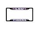 License Plate Frame with Louisiana State University Logo; Black and Purple (Universal; Some Adaptation May Be Required)