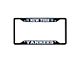 License Plate Frame with New York Yankees Logo; Black and Blue (Universal; Some Adaptation May Be Required)