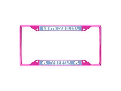 License Plate Frame with North Carolina; Pink (Universal; Some Adaptation May Be Required)