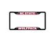 License Plate Frame with North Carolina State University Logo; Black and Black (Universal; Some Adaptation May Be Required)