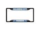 License Plate Frame with Oklahoma City Thunder Logo; Black and Chrome (Universal; Some Adaptation May Be Required)