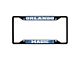 License Plate Frame with Orlando Magic Logo; Black and Chrome (Universal; Some Adaptation May Be Required)