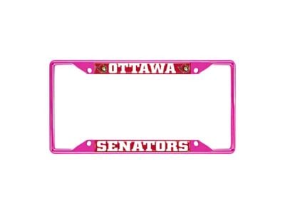 License Plate Frame with Ottawa Senators; Pink (Universal; Some Adaptation May Be Required)