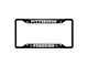 License Plate Frame with Pittsburgh Penguins Logo; Black and Black (Universal; Some Adaptation May Be Required)