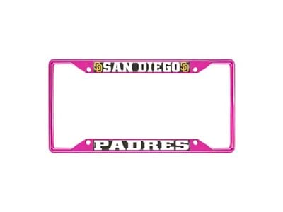 License Plate Frame with San Diego Padres; Pink (Universal; Some Adaptation May Be Required)