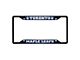 License Plate Frame with Toronto Maple Leafs Logo; Black and Blue (Universal; Some Adaptation May Be Required)