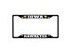 License Plate Frame with University of Iowa Logo; Black and Black (Universal; Some Adaptation May Be Required)