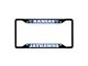 License Plate Frame with University of Kansas Logo; Black and Blue (Universal; Some Adaptation May Be Required)