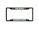 License Plate Frame with University of Miami Logo; Black and Green (Universal; Some Adaptation May Be Required)