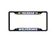 License Plate Frame with University of Michigan Logo; Black and Blue (Universal; Some Adaptation May Be Required)