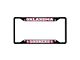 License Plate Frame with University of Oklahoma Logo; Black and Crimson (Universal; Some Adaptation May Be Required)