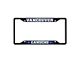 License Plate Frame with Vancouver Canucks Logo; Black and Navy (Universal; Some Adaptation May Be Required)