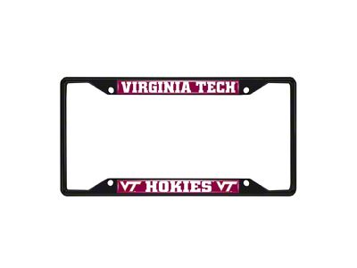 License Plate Frame with Virginia Tech Logo; Black and Maroon (Universal; Some Adaptation May Be Required)