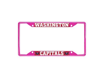 License Plate Frame with Washington Capitals; Pink (Universal; Some Adaptation May Be Required)