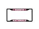 License Plate Frame with Washington Nationals Logo; Black and Red (Universal; Some Adaptation May Be Required)