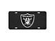 License Plate with Las Vegas Raiders Logo; Black (Universal; Some Adaptation May Be Required)