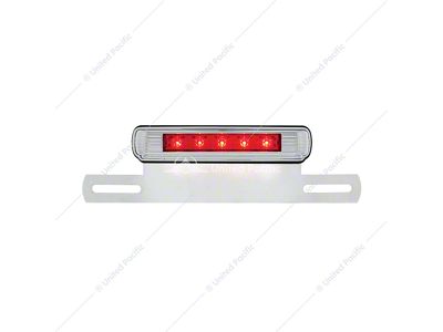 License Plate Light and Bracket with Red LED Third Brake Light; Chrome (Universal; Some Adaptation May Be Required)