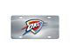 License Plate with Oklahoma City Thunder Logo; Stainless Steel (Universal; Some Adaptation May Be Required)