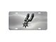 License Plate with San Antonio Spurs Logo; Stainless Steel (Universal; Some Adaptation May Be Required)