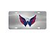 License Plate with Washington Capitals Logo; Stainless Steel (Universal; Some Adaptation May Be Required)