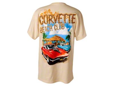 Men's C2 Beach Club Graphic Tee; Tan