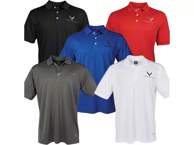 Men's Callaway Dry Core Polo Shirt with C8 Logos; Black