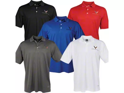 Men's Callaway Dry Core Polo Shirt with C8 Logos; Red