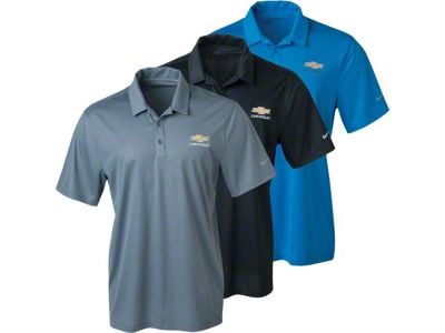 Men's Nike Dri-FIT Embossed Tri-Blade Polo Shirt; Brisk Blue