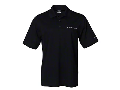 Men's Nike Polo Shirt with Camaro Logo; Black