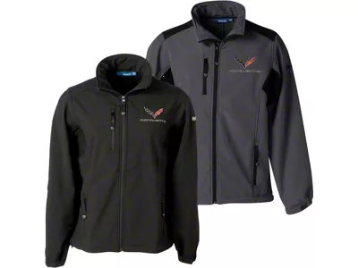 Men's Reebok Softshell Jacket with C7 Logos; Black