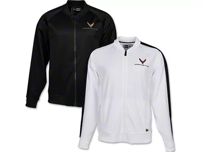 Men's Track Jacket with C8 Logo; Black