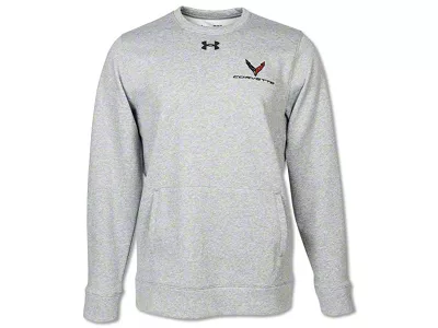 Men's Under Armour Fleece Sweatshirt with C8 Logos; Gray