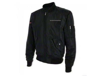 Men's Wingover Black Bomber Jacket with Camaro Signature