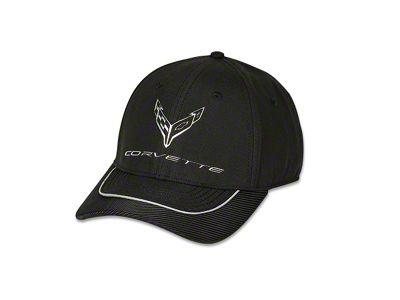 Metallic Chrome Emblem Hat with C8 Logo