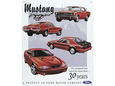 Mustang Tribute Tin Sign