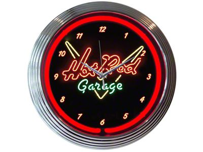 Neon Clock; Hot Rod Garage