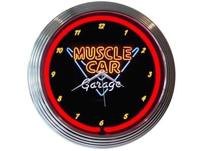 Neon Clock; Muscle Car Garage