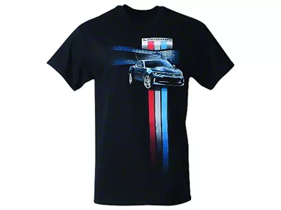 New Racing Stripe T-Shirt; Black