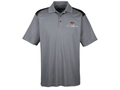 Officially Licensed C2 Polo Shirt; Vintage Grey/Black