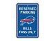 Parking Sign with Buffalo Bills Logo; Blue